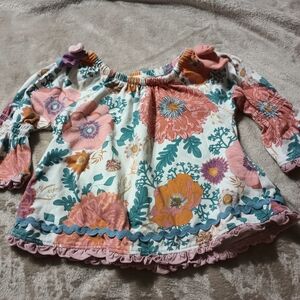 Matilda Jane - Wonderment Little Florist Tunic -Floral Kids Top with Ruffle Trim